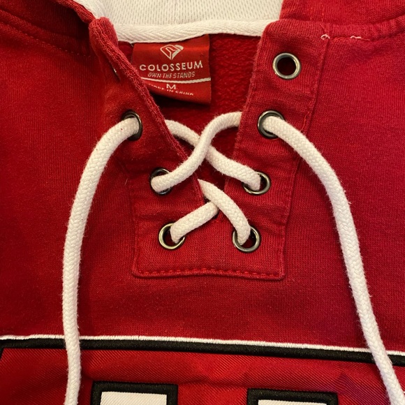 Harvard Youth Red Sweatshirt w Hood w Tie Closure Large Fabric H Shield Front/M - Picture 5 of 10